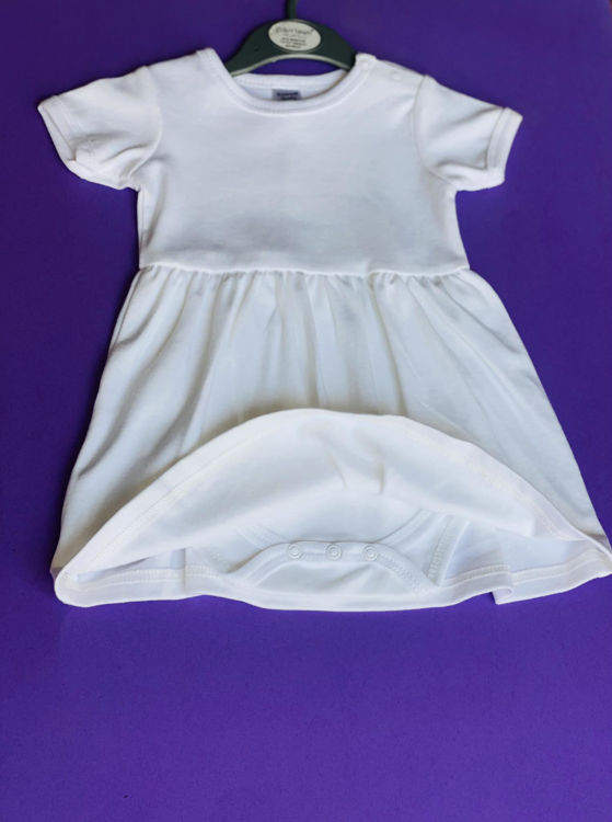 Picture of BD630W -HIGH QUALITY COTTON BABY WHITE DRESS